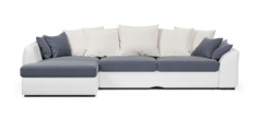 Угловой диван 4Home Калифорния, 280х171х78 см, велюр Navy, левый угол, Дельфин
