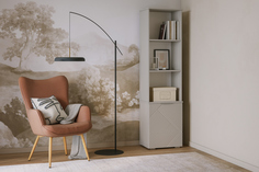 Стеллаж Салерно NEW 1 Кашемир для книг 50x190x36 Мегамебель