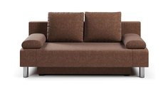 Диван-кровать 4Home Парма, 200х90х90 см, рогожка Savana Chocolate, Еврокнижка