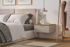 Тумба прикроватная подвесная Салерно 1 Кашемир 50x22x42 Мегамебель