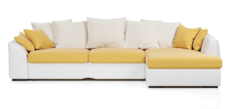 Угловой диван 4Home Калифорния, 280х171х78 см, велюр Yellow, правый угол, Дельфин