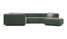 Угловой модульный диван 4Home Наполи 3, 330х195х85 см, Green, левый, нераскладной