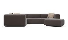 Угловой модульный диван 4Home Наполи 3, 330х195х85 см, Brown, левый, нераскладной