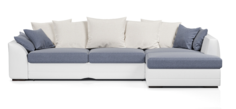 Угловой диван 4Home Калифорния, 280х171х78 см, велюр Light Blue, правый угол, Дельфин