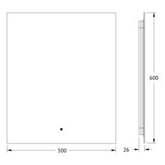 Зеркало универсальное Defesto 50 х 60 см