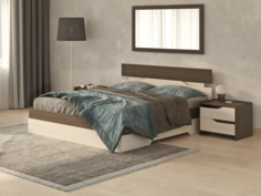 Кровать PROxSON Milton, Черный/Бук Бавария 120x200