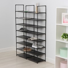 Стеллаж для хранения многофункциональный LaDо?m, 90x30x142 см, цвет черный