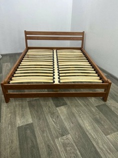 Кровать двуспальная Solarius Мишка усиленная ортопедическая 200х160 ольха