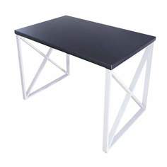 Стол кухонный Solarius Loft с крестообразными ножками 120х60х75, антрацит с белыми ножками