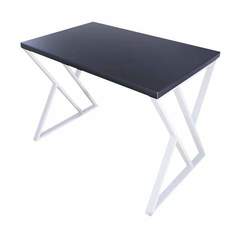 Стол кухонный Solarius Loft с Z-образными ножками 120х80х75, антрацит с белыми ножками