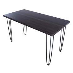 Стол кухонный Solarius Loft металл-дерево 130х60х75, венге с черными ножками-шпильками