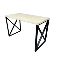 Стол кухонный Solarius Loft с крестообразными ножками 130х70х75, лакированный,черные ножки