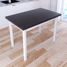 Стол кухонный Solarius Классика дерево 110х60х75, цвет венге с белыми ножками