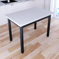 Стол кухонный Solarius Классика дерево 110х60х75, белый с ножками цвета антрацит