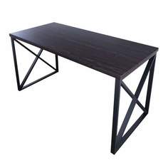 Стол кухонный Solarius Loft с крестообразными ножками 140х60х75, венге с черными ножками