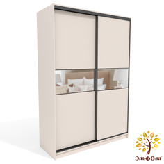 Шкаф-купе ЭльфОла Гамма 152х60х240, слоновая кость