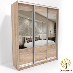 Шкаф-купе трехстворчатый ЭльфОла Эко 175х60х220, сонома