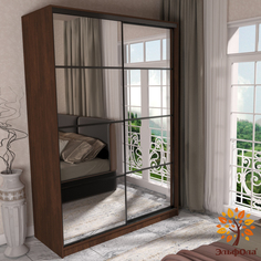Шкаф-купе ЭльфОла Квадро, 110х60х220см, венге