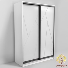 Шкаф-купе ЭльфОла Геометрия, 180х60х220 см, белый