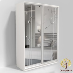 Шкаф-купе ЭльфОла Роса, 152х60х220 см, белый