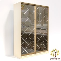 Шкаф-купе ЭльфОла Диамант 152х60х240, слоновая кость