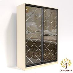 Шкаф-купе ЭльфОла Диамант 152х45х240, слоновая кость