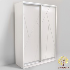 Шкаф-купе ЭльфОла Геометрия, 120х45х220 см, белый