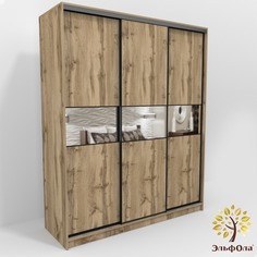 Шкаф-купе ЭльфОла Шкаф купе Гамма, 265х45х220 см, дуб вотан