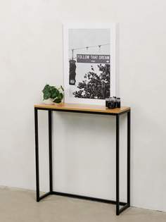 Консольный столик Дуб Золотистый, 85х90х25 см No Brand