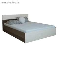 Кровать двуспальная Юнона 1600х2000, Венге/Дуб No Brand