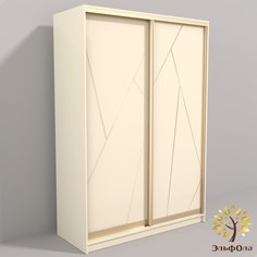 Шкаф-купе ЭльфОла Геометрия 152х60х240, слоновая кость