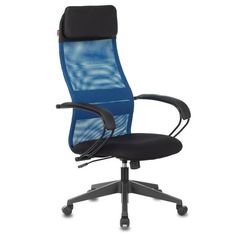 Кресло VB_EChair-655 TTW_BL сетка/ткань синий, пластик