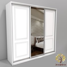 Шкаф-купе трехстворчатый ЭльфОла Трейд 265х45х220, белый
