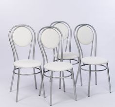 Стул Мир Мебели Капля белый 40x40x95 экокожа, 4 шт