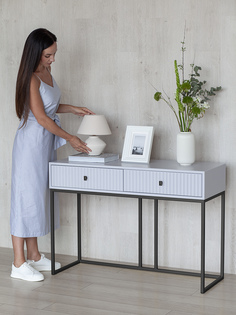 Консоль GreenWeen VERONA, черная, МДФ Pearl Grey, 112*40*78