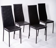 Стул Мир Мебели Пекин черный 41x41x105 см экокожа 4 шт