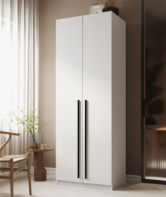 Шкаф распашной QualisMebel Fiona 2 1100х550х2000, белый