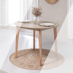 Стол обеденный LYKKE TR-100 Тауп/Бук 100х100х75 Skyland