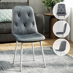 Стул Soft&Chair DC-2103, серый/белый