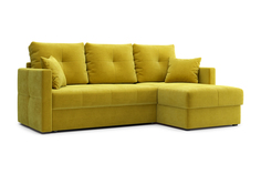 Диван угловой НОНТОН Вита, 221x153x93 см, горчичный