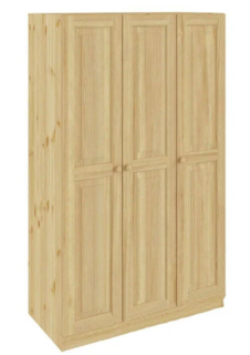 Шкаф Profi Hobby трехдверный из массива сосны, бесцветный акриловый лак Profi&Hobby