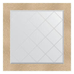 Зеркало с гравировкой в багетной раме - золотые дюны 86x86cm Evoform Exclusive-G BY 4322 No Brand