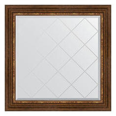 Зеркало с гравировкой в багетной раме - римская бронза 86x86cm Evoform Exclusive-G BY 4320 No Brand