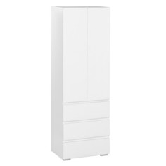Шкаф 2х ств КЕОС с 3мя ящиками, 600х400х1800, Белый Клик Мебель
