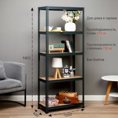 Стеллаж Практик Лофт металлический SBL, 1800х1200x400, 5 полок