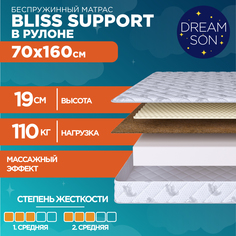Матрас беспружинный DreamSon Bliss Support 70x160 односпальный