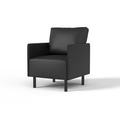 Кресло SALON TRON ORION 63х66х82 см, экокожа черное