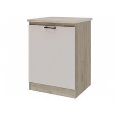 Тумба напольная со столешницей MebelVia Сан-Ремо дуб крафт серый/кашемир, 60х60х85,1 см