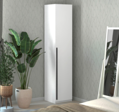Шкаф-пенал QualisMebel Alice 400х600х2200, белый