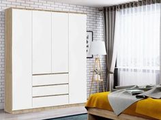 Шкаф "Челси" 1600 Дуб Сонома/Белый Глянец Фабрика МИФ